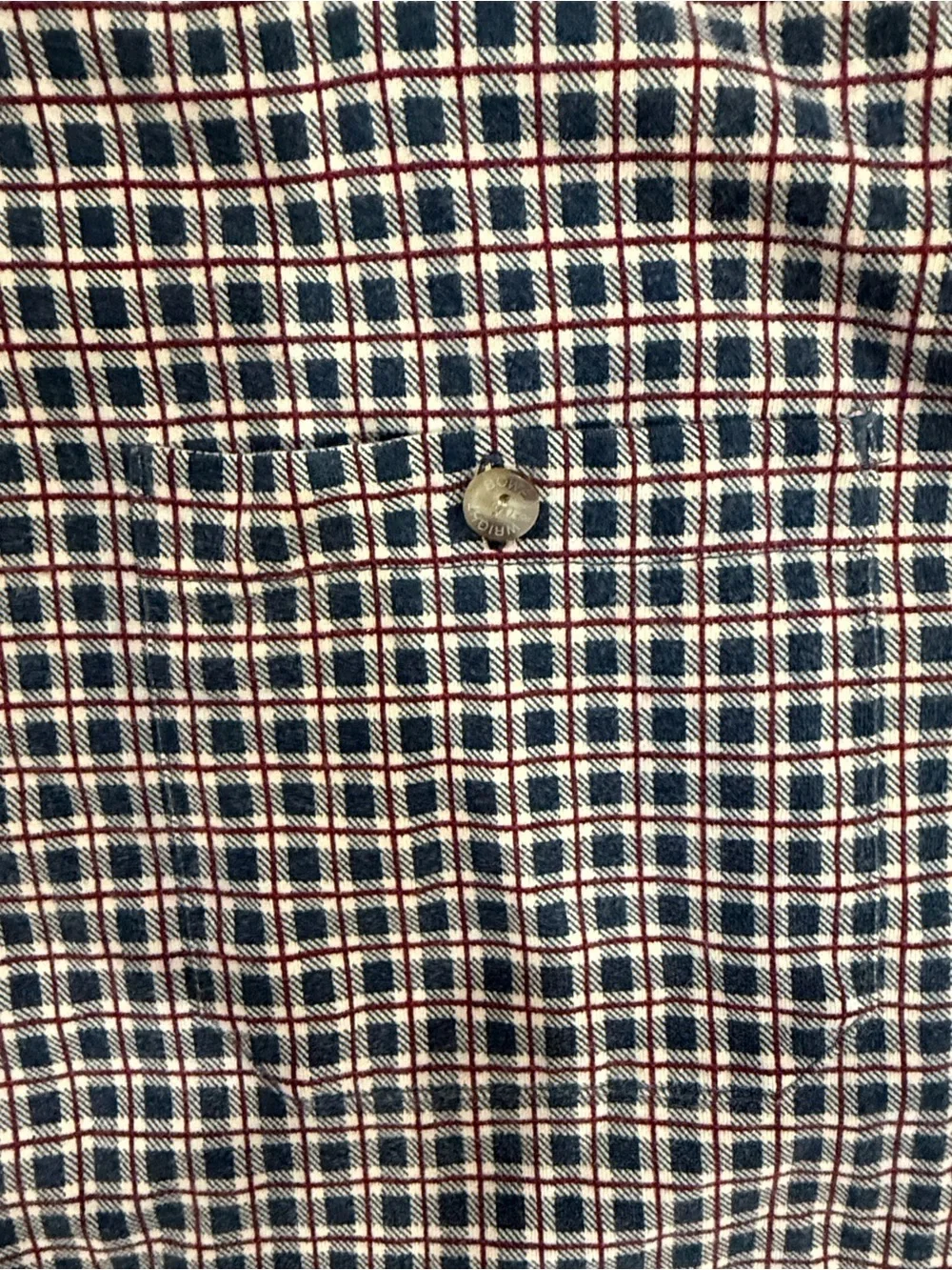 Bowen & Wright Plaid Long-Sleeve Button-Up Shirt - Brown/Red/Green Size Large